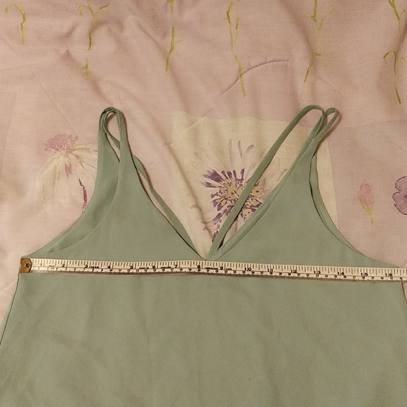 TOPSHOP Mint Chiffon Double Strap Camisole - Picture 8 of 9